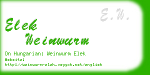 elek weinwurm business card